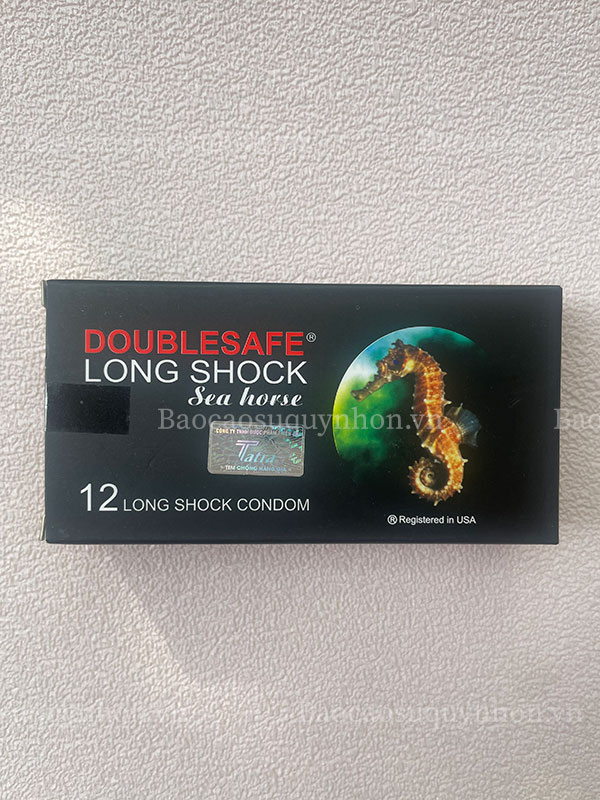 Bao cao su kéo dài thời gian Doublesafe Long Shock Sea Horse (hộp 12c)