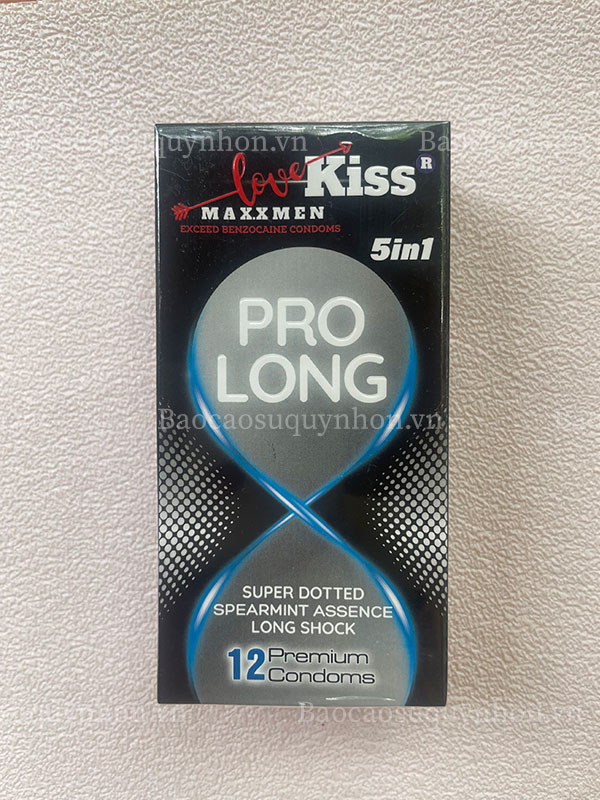Bao cao su kéo dài thời gian Maxxmen 5in1 Prolong (hộp 12 cái)