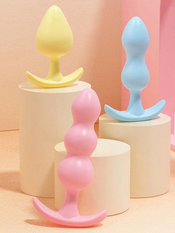 Bộ 3 butt plug silicon mềm dẻo cho người mới bắt đầu