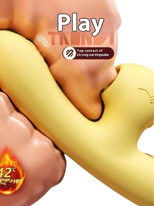 Alternative view of Dương vật giả 2 nhánh mini rung hút nhiều chế độ, có nhiệt ấm