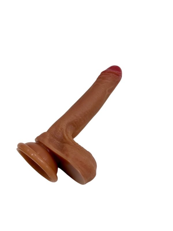 Alternative view of Dương vật giả siêu thật da nâu mềm mại 18cm