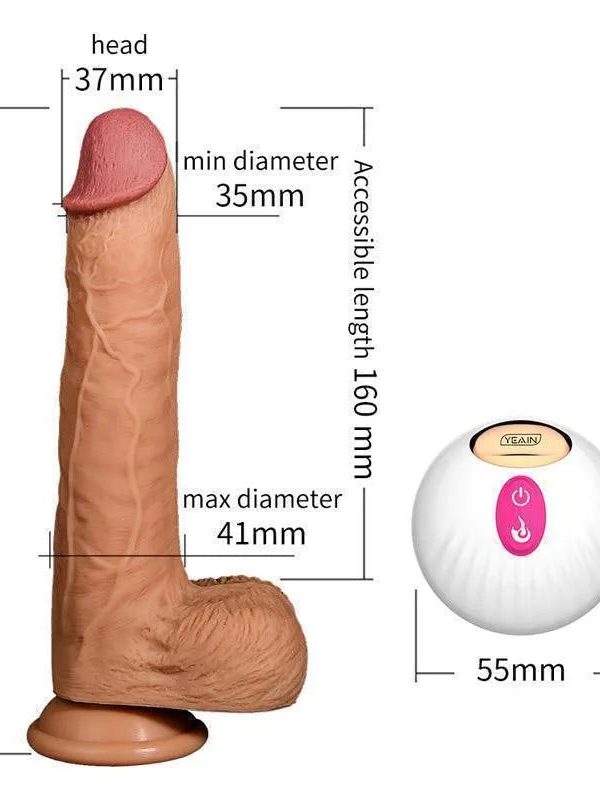 Alternative view of Dương vật giả Yeain Real Dildo rung thụt, toả nhiệt điều khiển từ xa