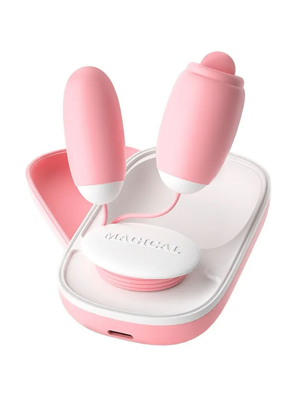 Trứng rung hai đầu có lưỡi liếm Magic Box 10 chế độ