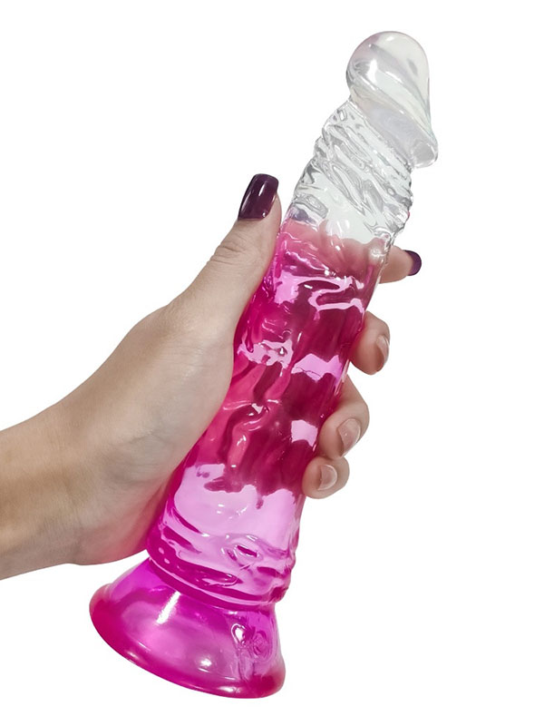 Dương vật giả silicon phối màu mềm dẻo - 20x3.5cm