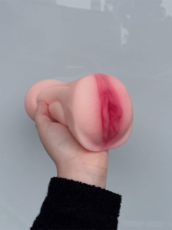 Âm đạo giả silicon trần 2 đầu (hình miệng và âm đạo)