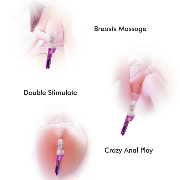 Alternative view of Dương vật giả nhánh ong rung thụt xoay bi Zhintoy